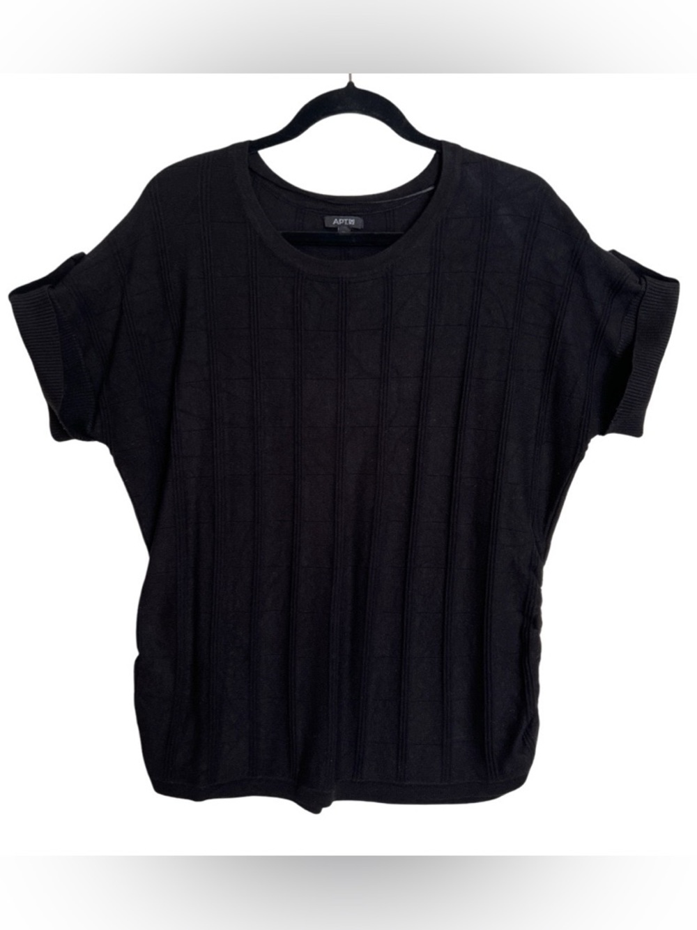 Ladies Apt. 9 Black Short Sleeved Top SZ XL X-Large